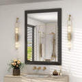 SMIROR Matte Black Bathroom Mirror 24x36 for Stylish Spaces