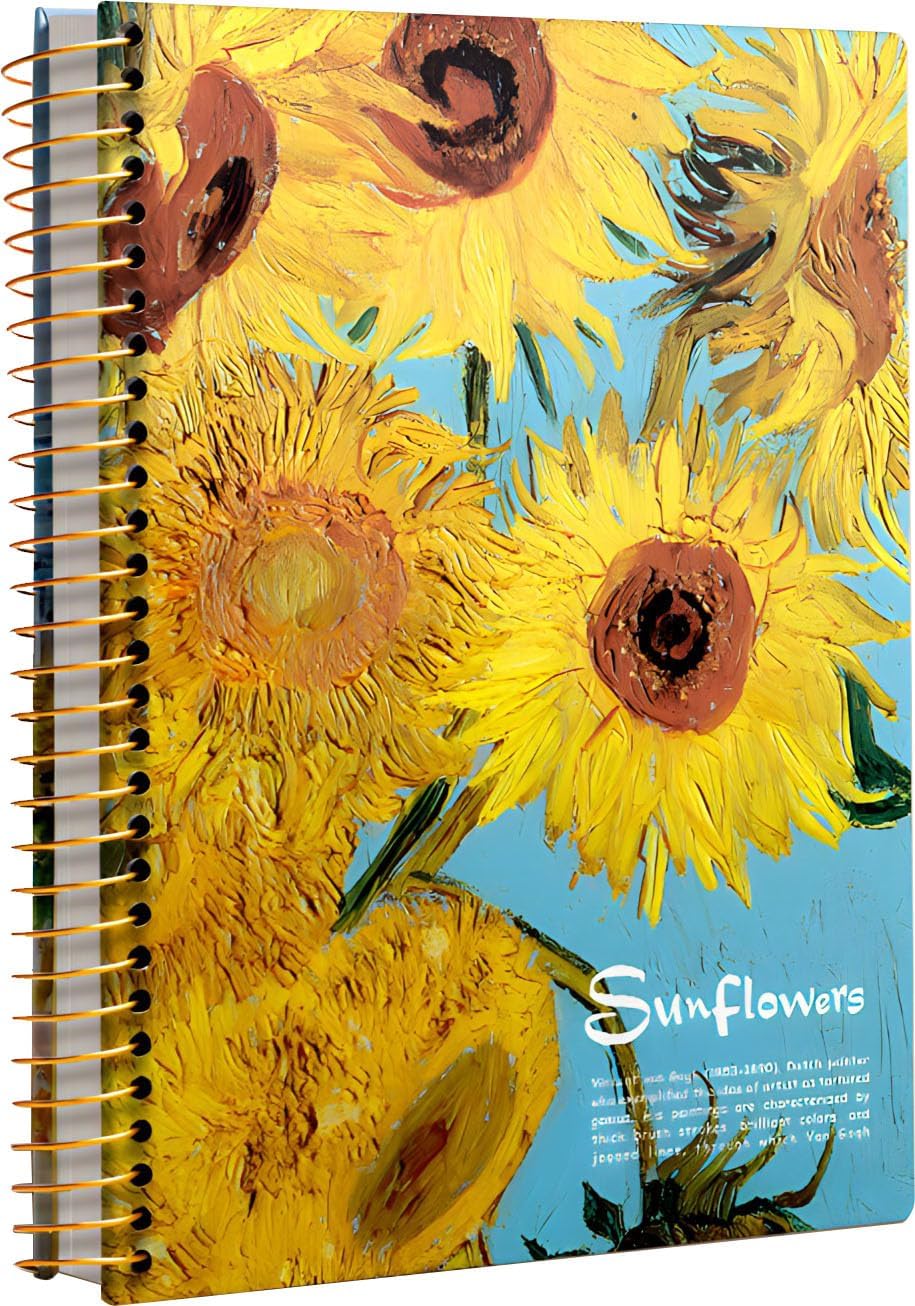 Vincent Van Gogh Sunflower Large Notebook, B5, 300 Pages