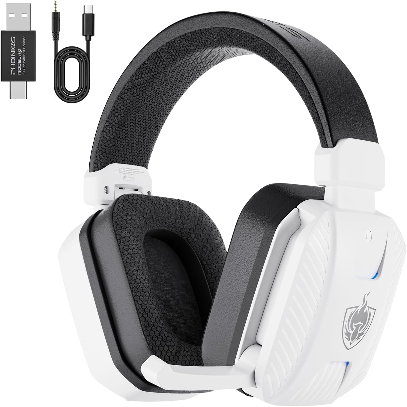 PHOINIKAS Wireless Gaming Headset for PS5, PS4, PC & More