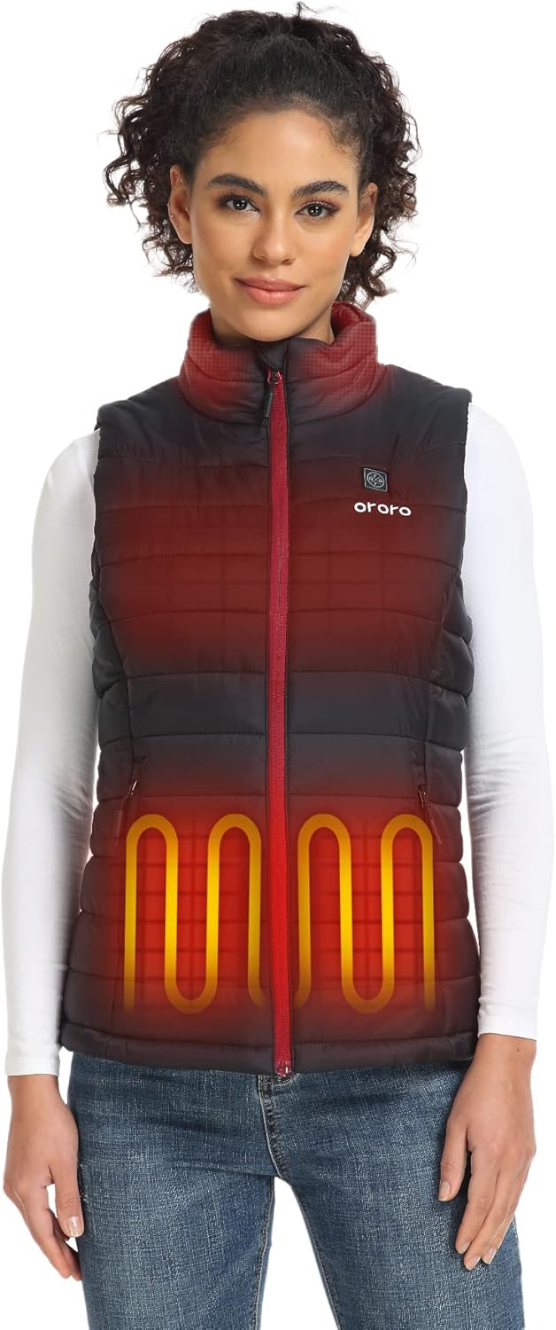 ORORO Women's Lightweight Heated Vest for Ultimate Warmth