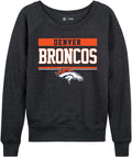Denver Broncos Women's Plus Size Charcoal Crewneck - Relaxed Fit