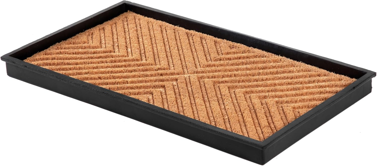 Heavy Duty Waterproof Rubber Shoe Storage Mat for Entryway