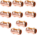 3/4 in Press x 3/4 in Press Copper Coupling 10 Pack - Quick Press Fit