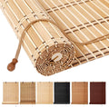 Bamboo Blinds Roller Shades for Indoor Windows - Easy Install blocks