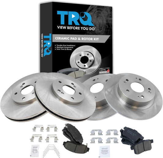 TRQ Brake Pad & Rotor Kit for 2011-2014 Acura TSX & Honda Accord