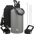 Gallon Insulated Water Bottle with Straw - 128 oz Capacity