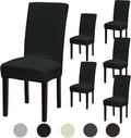 Stretch Dining Room Chair Covers Set of 6 - Removable Washable