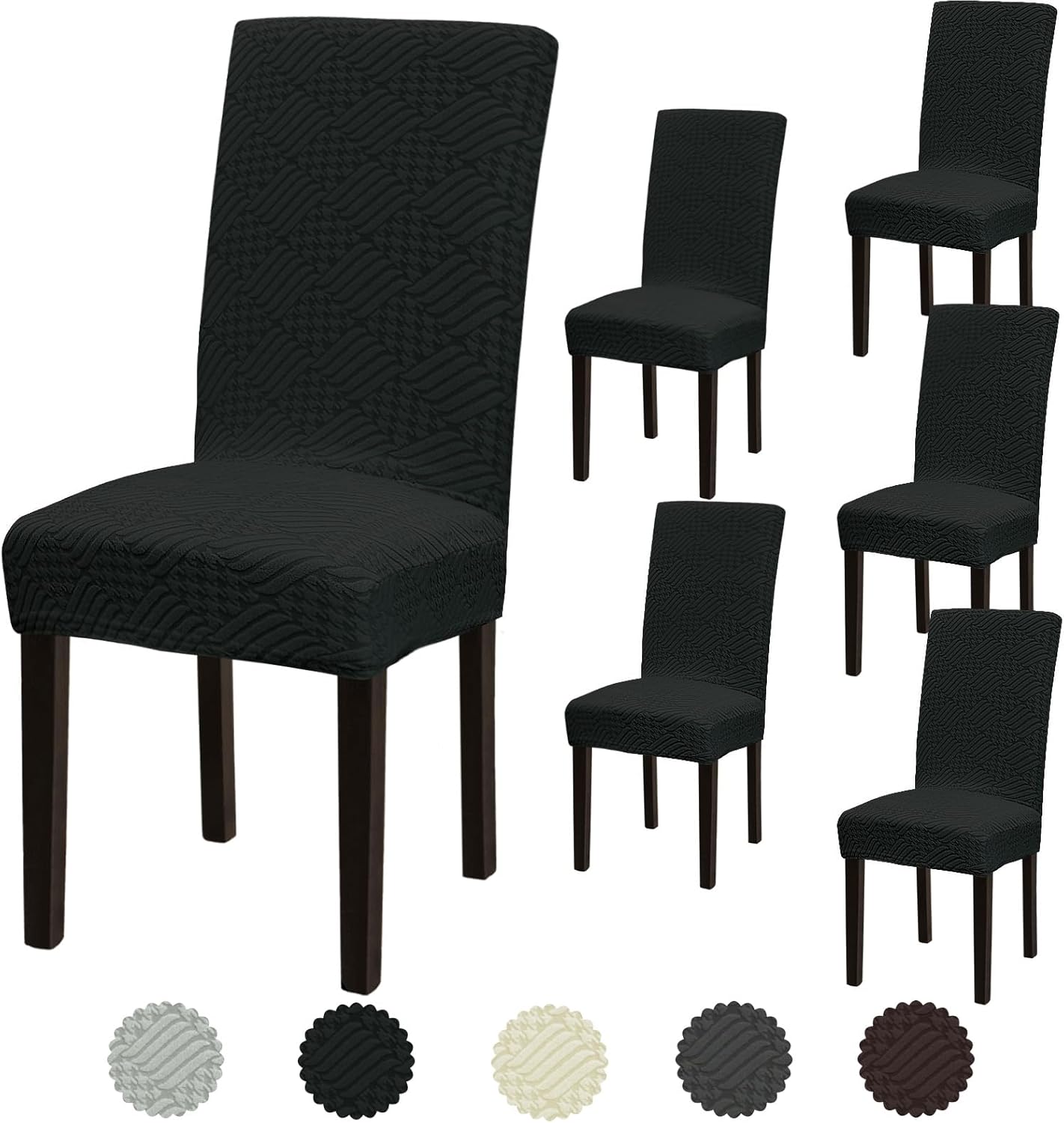 Stretch Dining Room Chair Covers Set of 6 for Stylish Protection