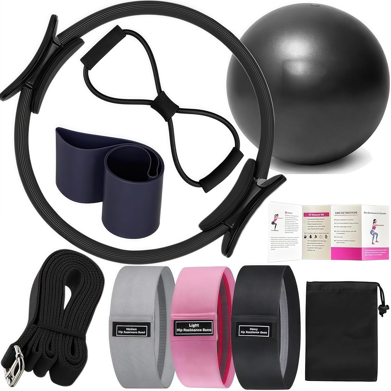 Pilates Ring Kit for Women Home Workouts with Magic Ring