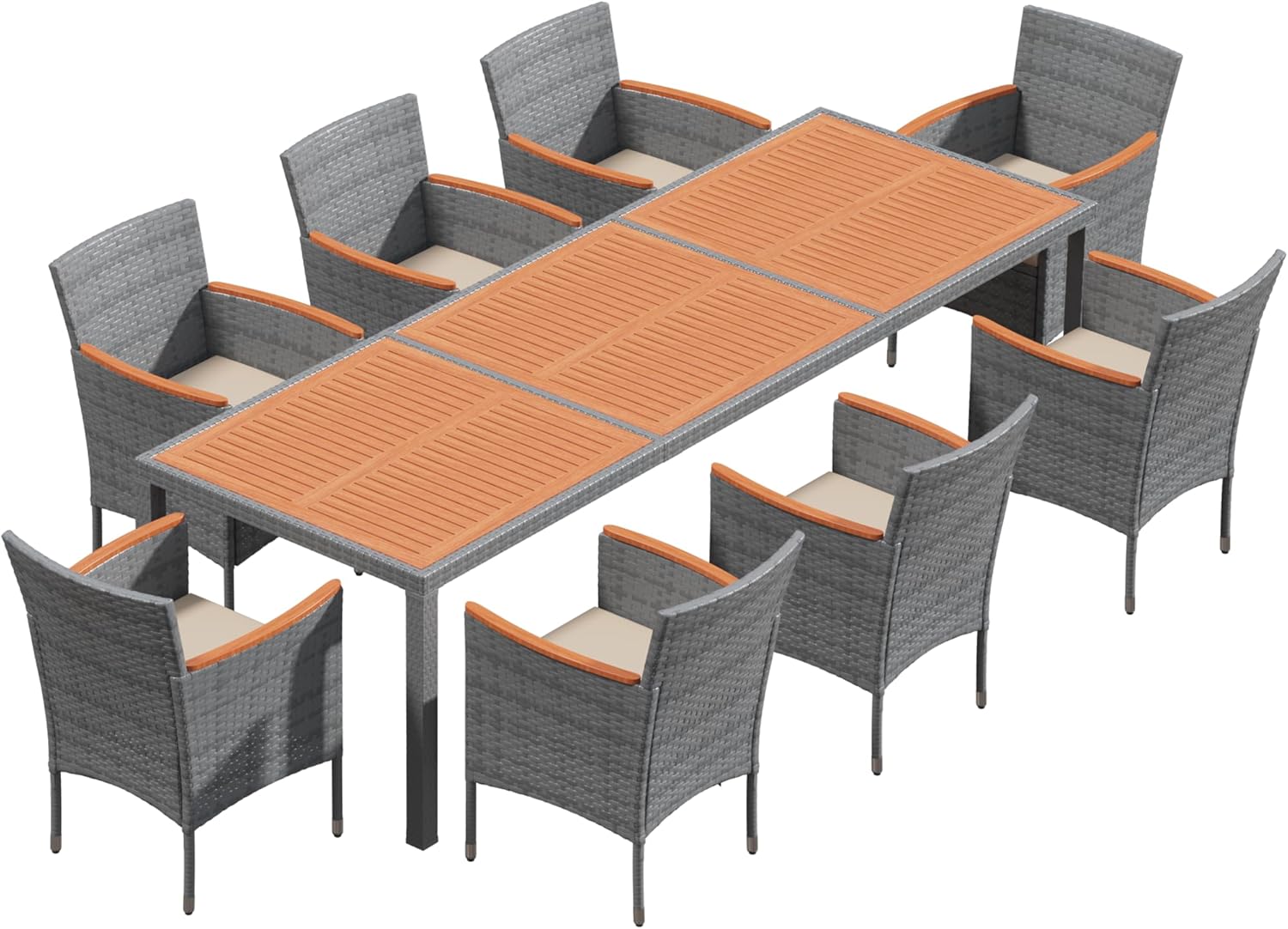 Flamaker 9 Piece Patio Dining Set for Outdoor Comfort and Style