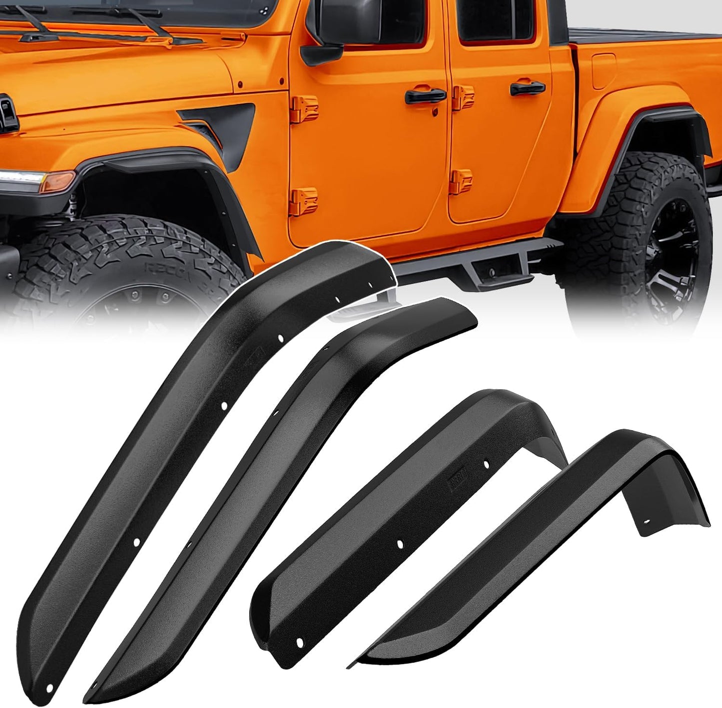 Nilight Fender Flares Extensions Set for 2020-2024 Gladiator JT