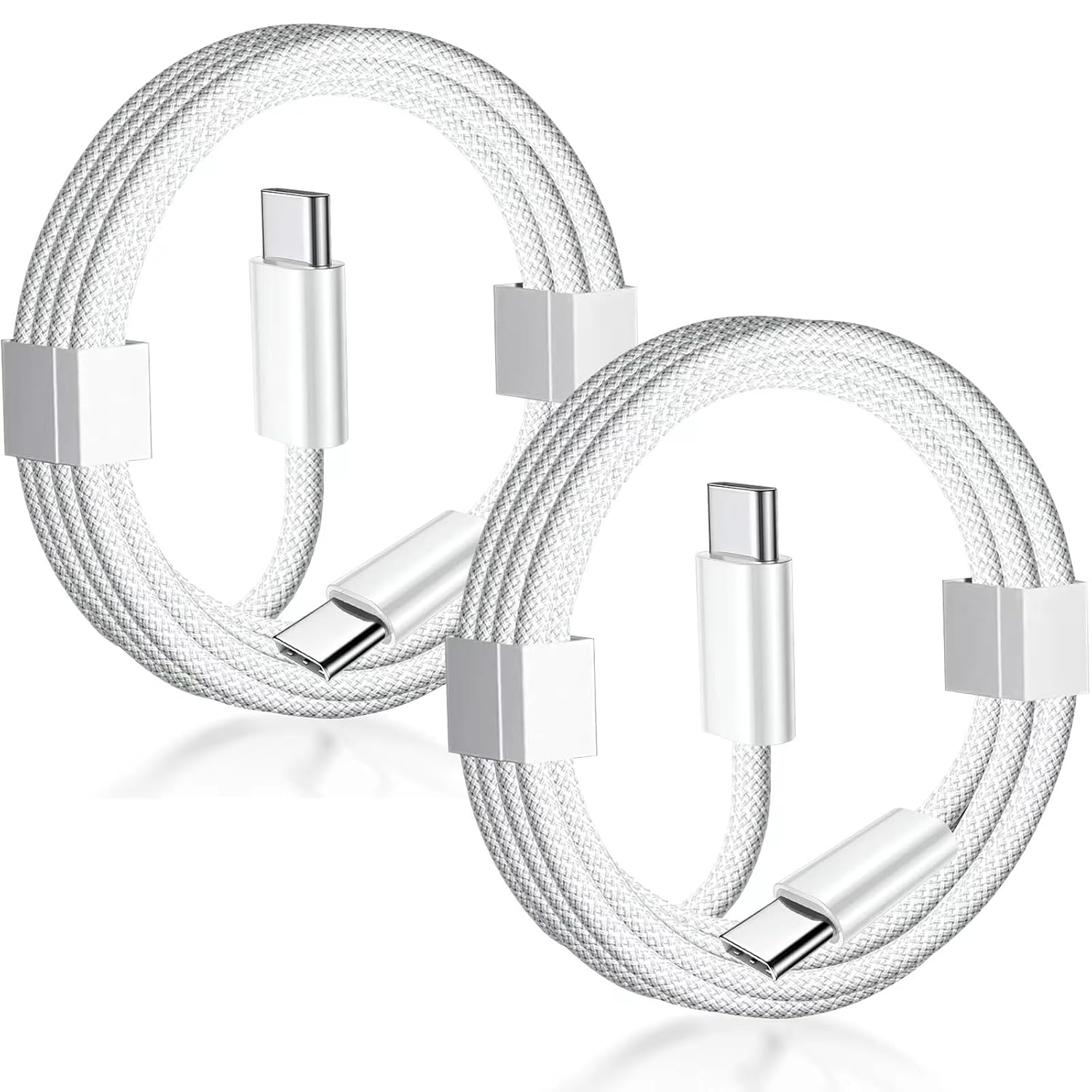 Fast Charge 3FT USB-C Cable 2Pack - iPhone/Samsung/iPad/MacBook Compatible