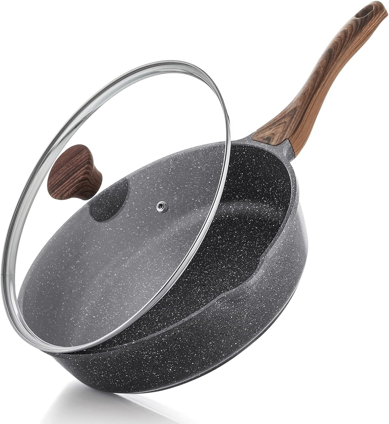SENSARTE Nonstick Skillet Deep Frying Pan for Healthy Cooking