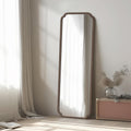WallBeyond Full Length Mirror 65x22 in Rustic Wooden Frame - Clear HD