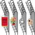 24 Pack 25 in Shepherds Hooks Outdoor Plant Hanger Set - Multiple Uses