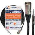 35 Foot XLR Male to 1/8 in (3.5mm) Male Unbalanced Audio Cable - Long