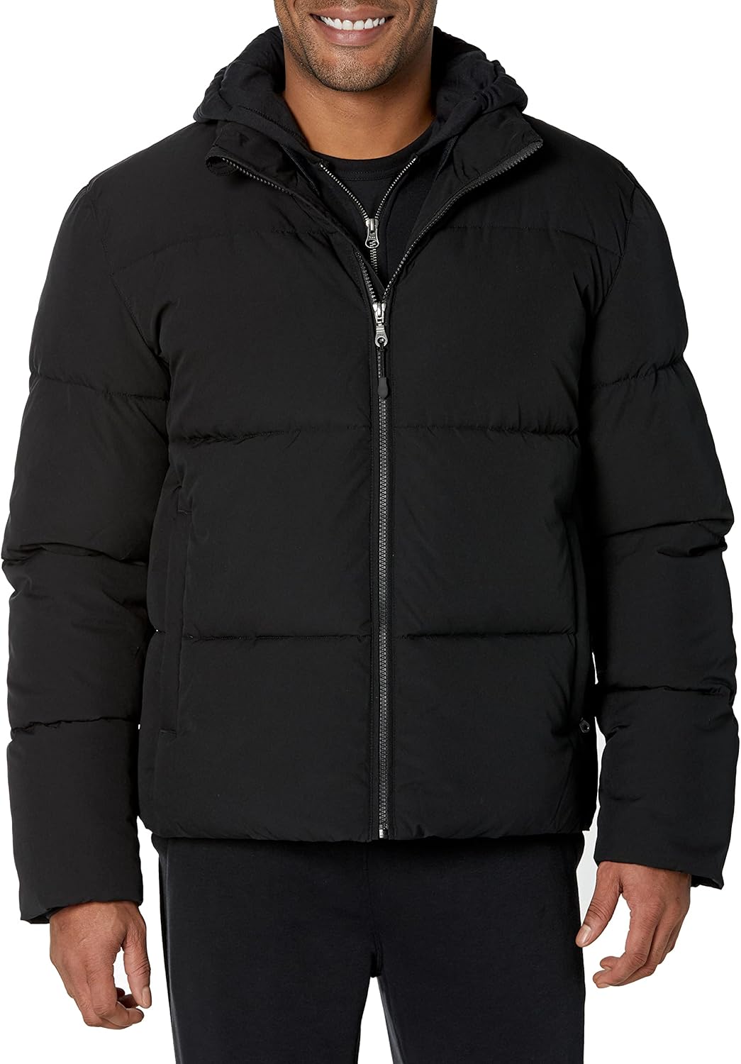 Mens Mock Neck Heavyweight Puffer Coat for Cold Weather