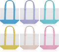 Mini Canvas Tote Bags Pack of 6 - Small Reusable Sublimation Totes