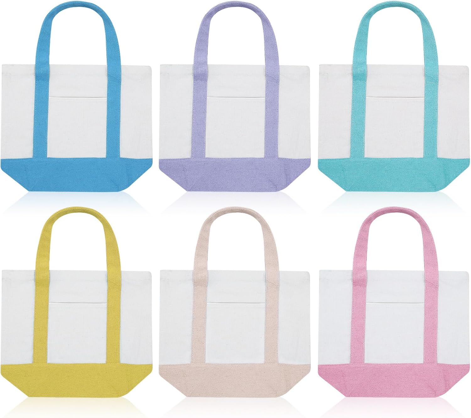 Eccliy Mini Canvas Tote Bags for Stylish Shopping and DIY Fun