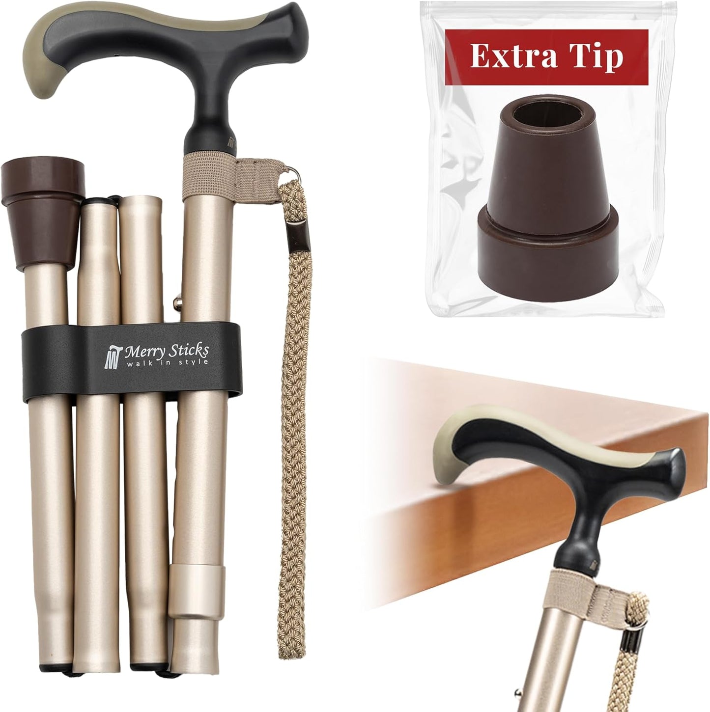 Lightweight Foldable Walking Canes for Seniors with Ergonomic Handle