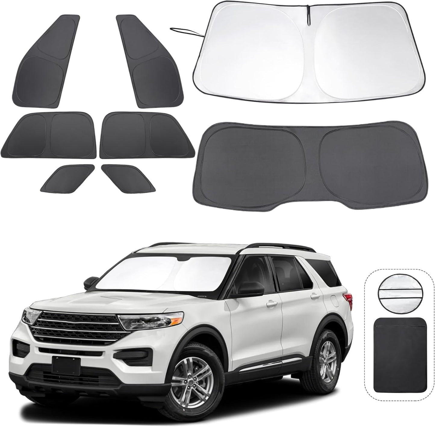 Custom Fit Windshield Sun Shade for 2020-2026 Ford Explorer SUV