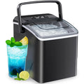 Ice Makers Countertop - Portable Black Ice Maker 26 lbs/24 hrs