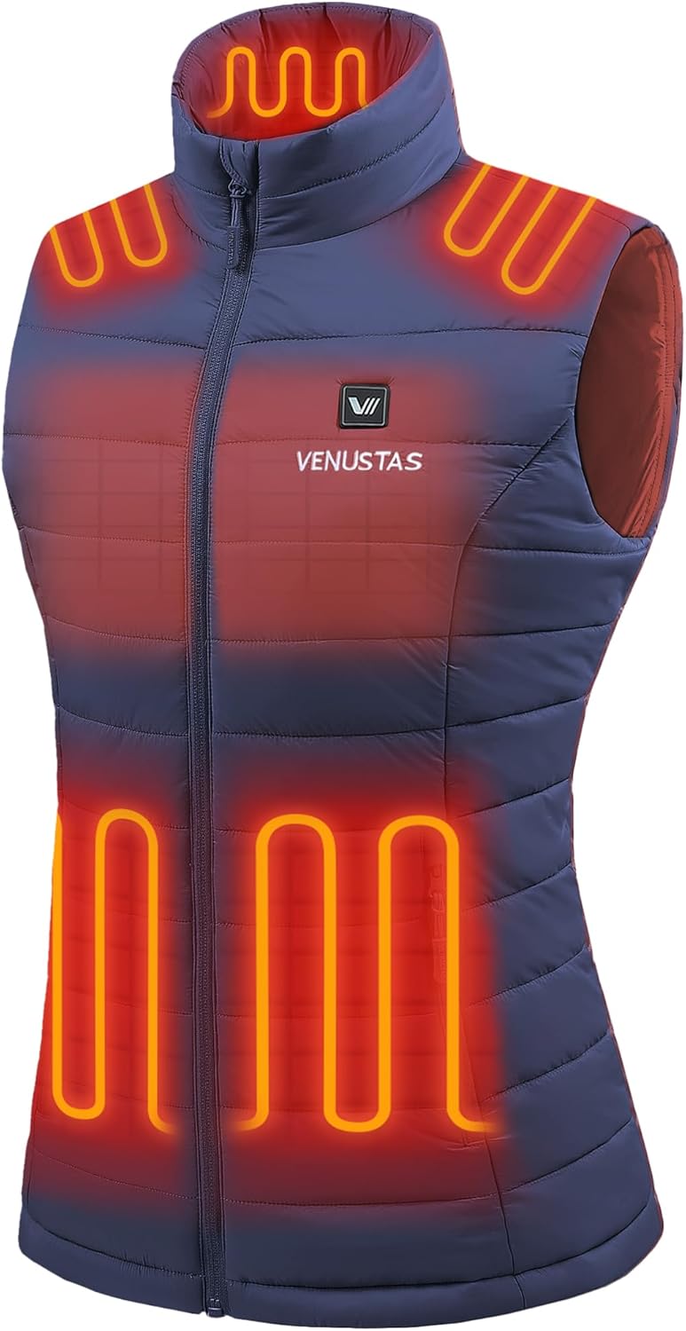 Venustas Women's Heated Vest: Lightweight Quilted Comfort