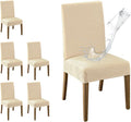 MOSAYT 100% Waterproof Dining Chair Covers Set of 6 - XL Super Fit