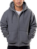 Sherpa Lined Hoodies for Men Full Zip Heavyweight Sweatshirt - Thick
