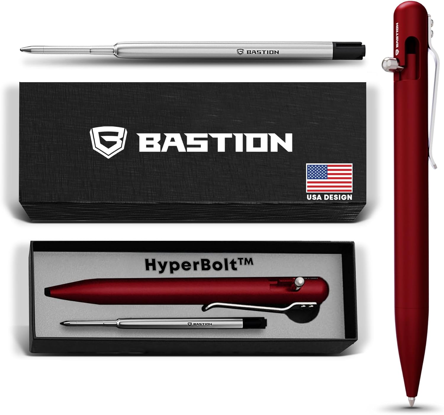 BASTION Luxury Bolt Action Pen - Durable EDC Ballpoint Pen