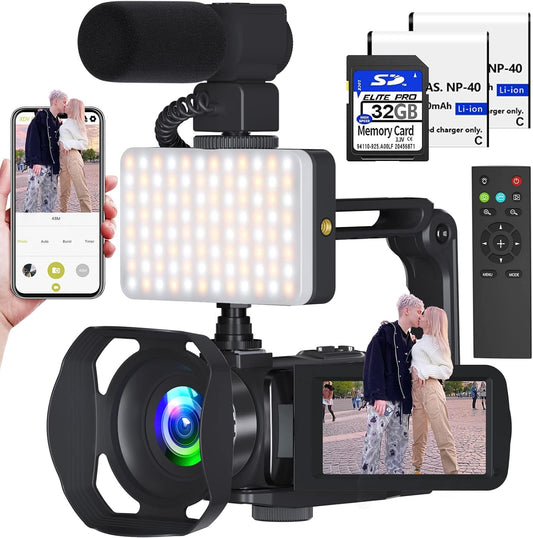 VETEK 8k Camcorder: Crisp Video, IR Night Vision