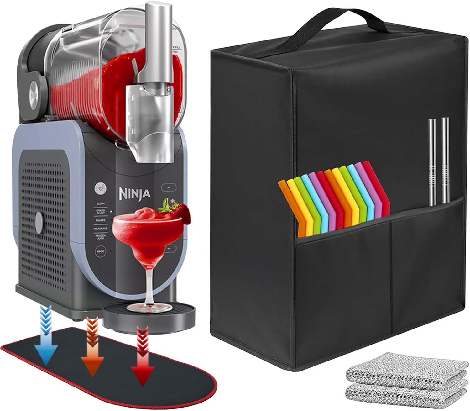 Ninja Slushie Machine Combo Set - Dust Cover & Pads