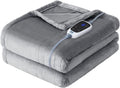 SEALY Heated Throw Blanket, Flannel Electric Throw - Fast Warmth