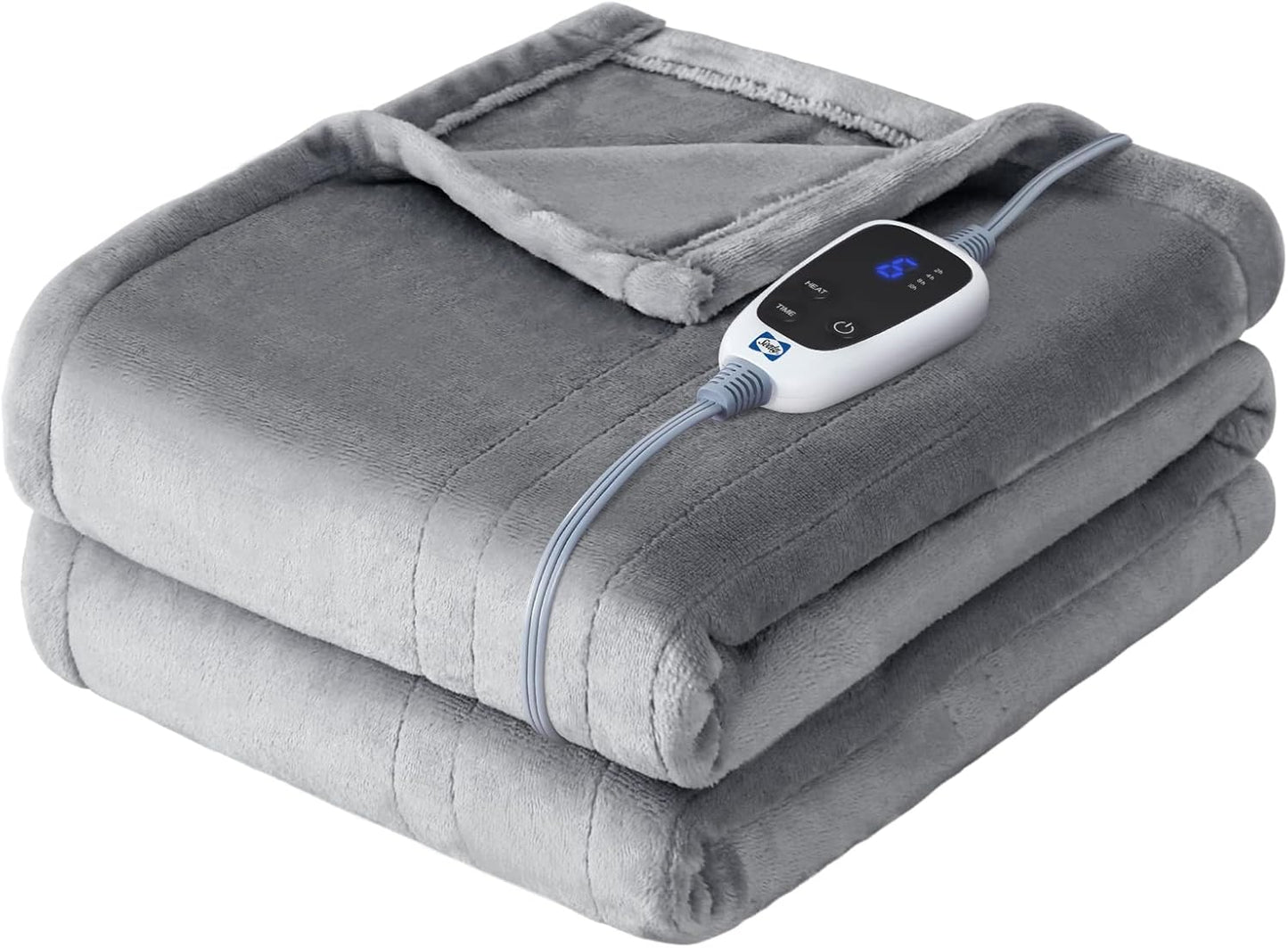 SEALY Heated Throw Blanket - Flannel Electric Blanket 50x60 in