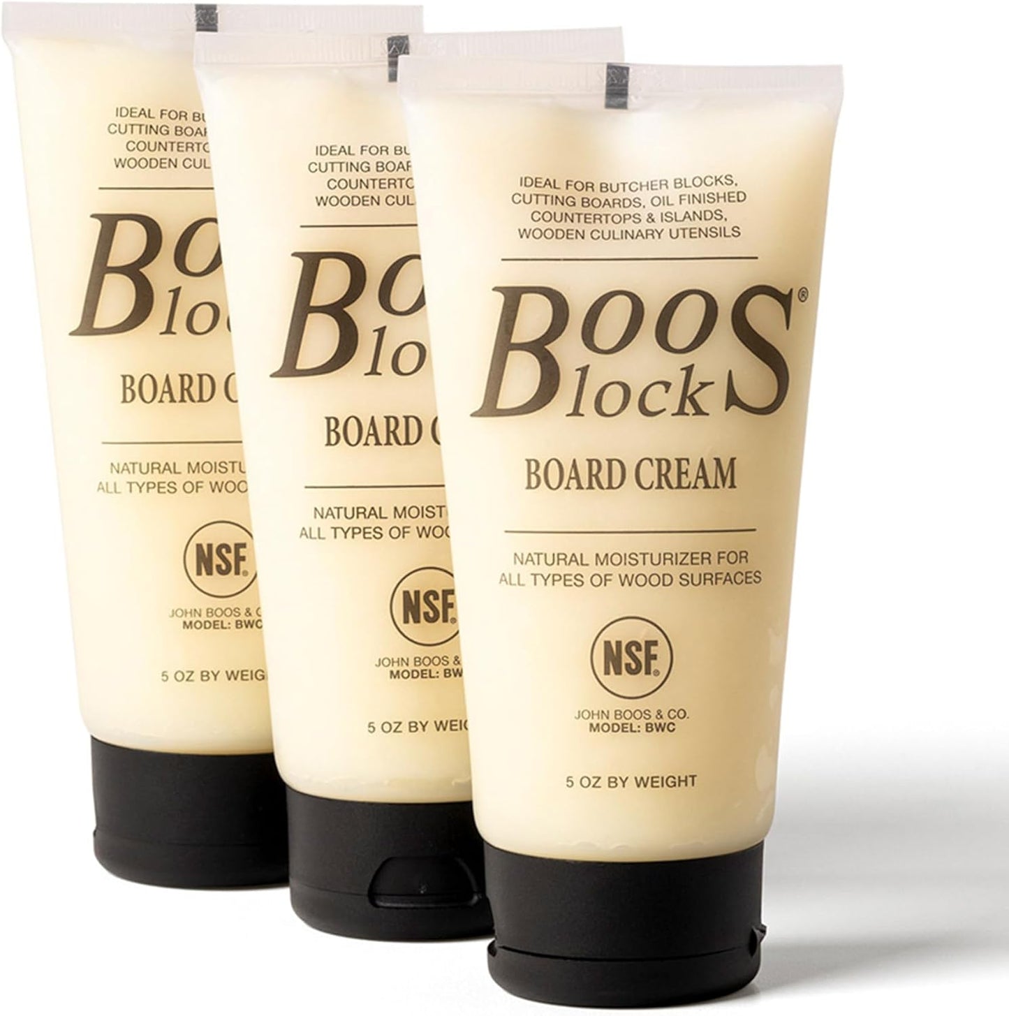 John Boos 3-Pack All-Natural Board Cream for Wood Care