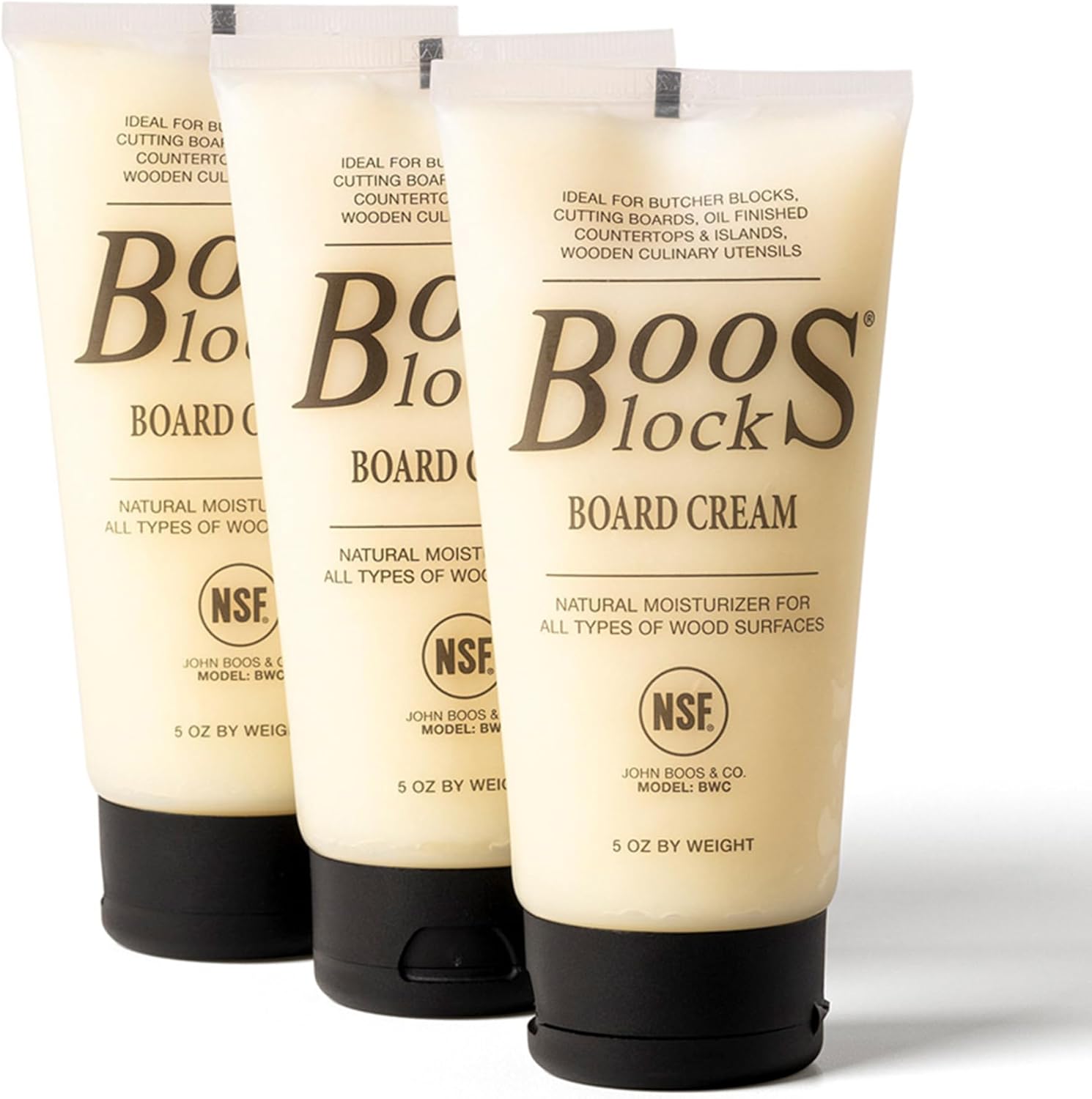 John Boos 3-Pack All-Natural Board Cream for Wood Care