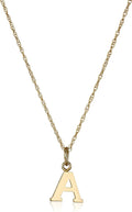 14K Gold-Filled Letter A Charm Pendant Necklace - Everyday Elegant