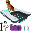 Inflatable Dog Water Ramp with Non-Slip Steps - Portable Floating