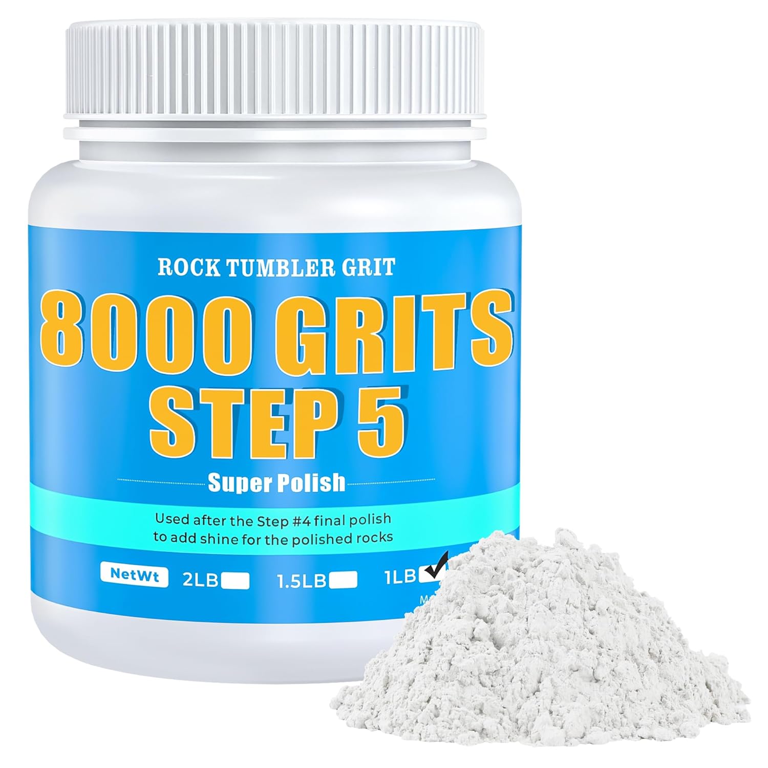 8000 Grit Aluminum Oxide Polish for Final Step Rock Tumbling