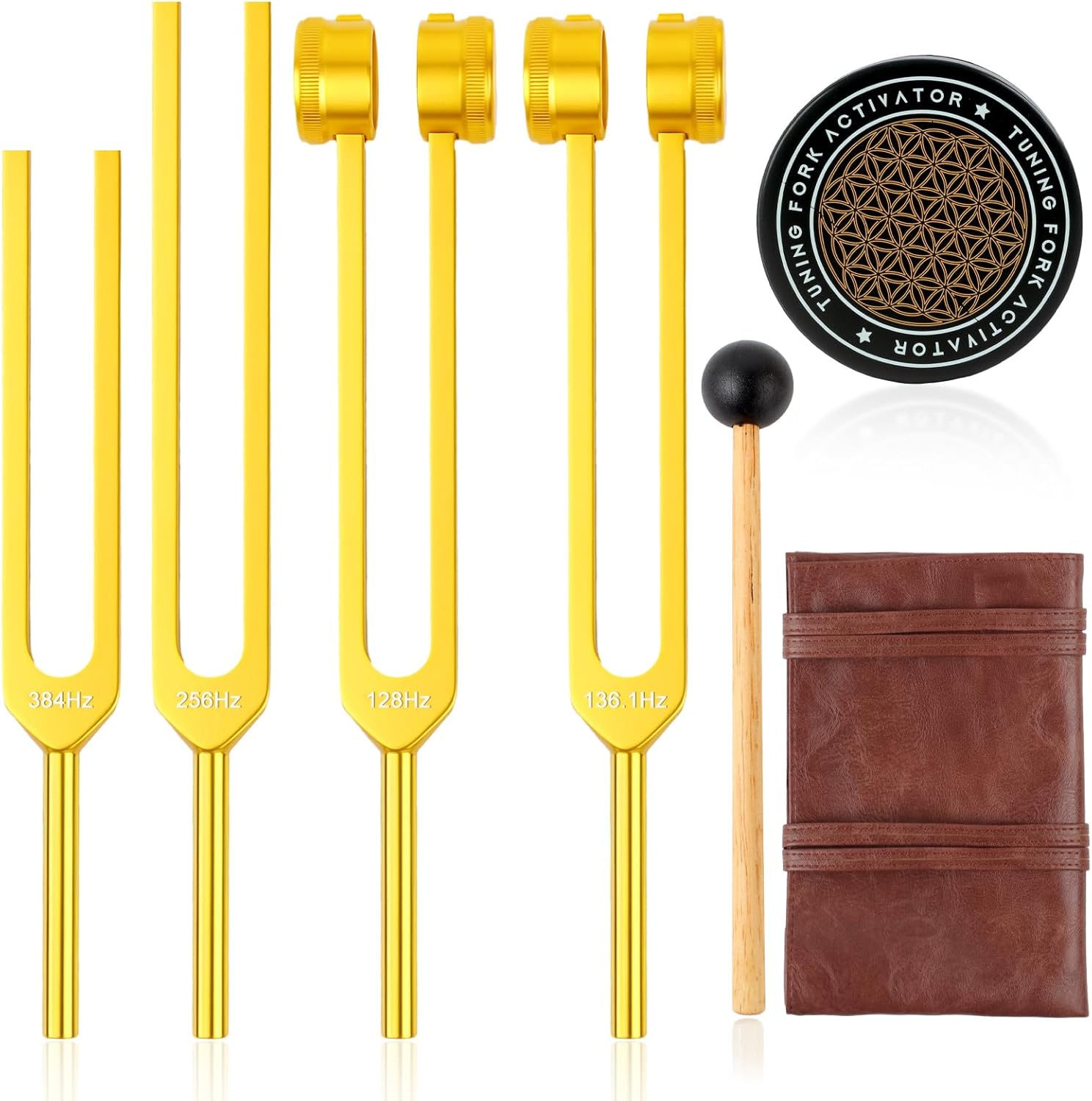 Tuning Forks for Healing Set - Gold Medical Grade Instruments