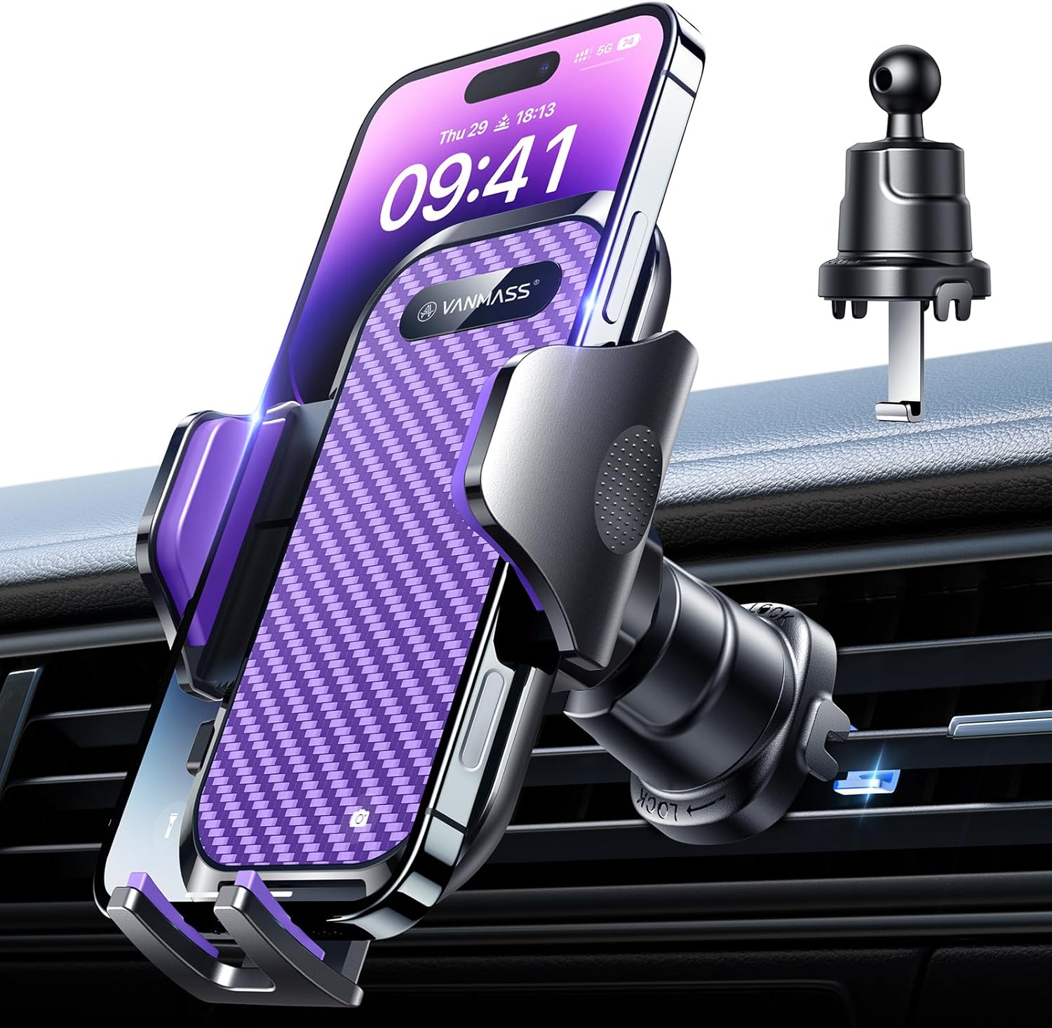 VANMASS Car Phone Holder Mount for Secure Handsfree Driving