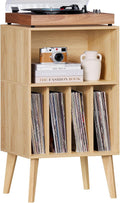 Lerliuo Record Player Stand Burlywood Turntable Stand - Spacious Vinyl