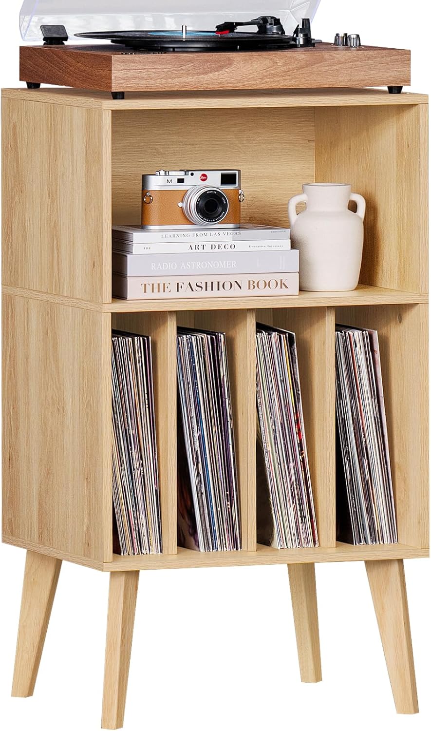 Lerliuo Record Player Stand for Vinyl Storage and Display