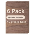 6 Pack Walnut Plywood Sheets for Laser Cutting and DIY Crafts