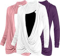 Free to Live 3 Pack Long Sleeve Nursing Tops - Wrap Nursing Comfort