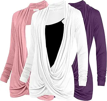 Free to Live 3 Pack Long Sleeve Nursing Tops for Women