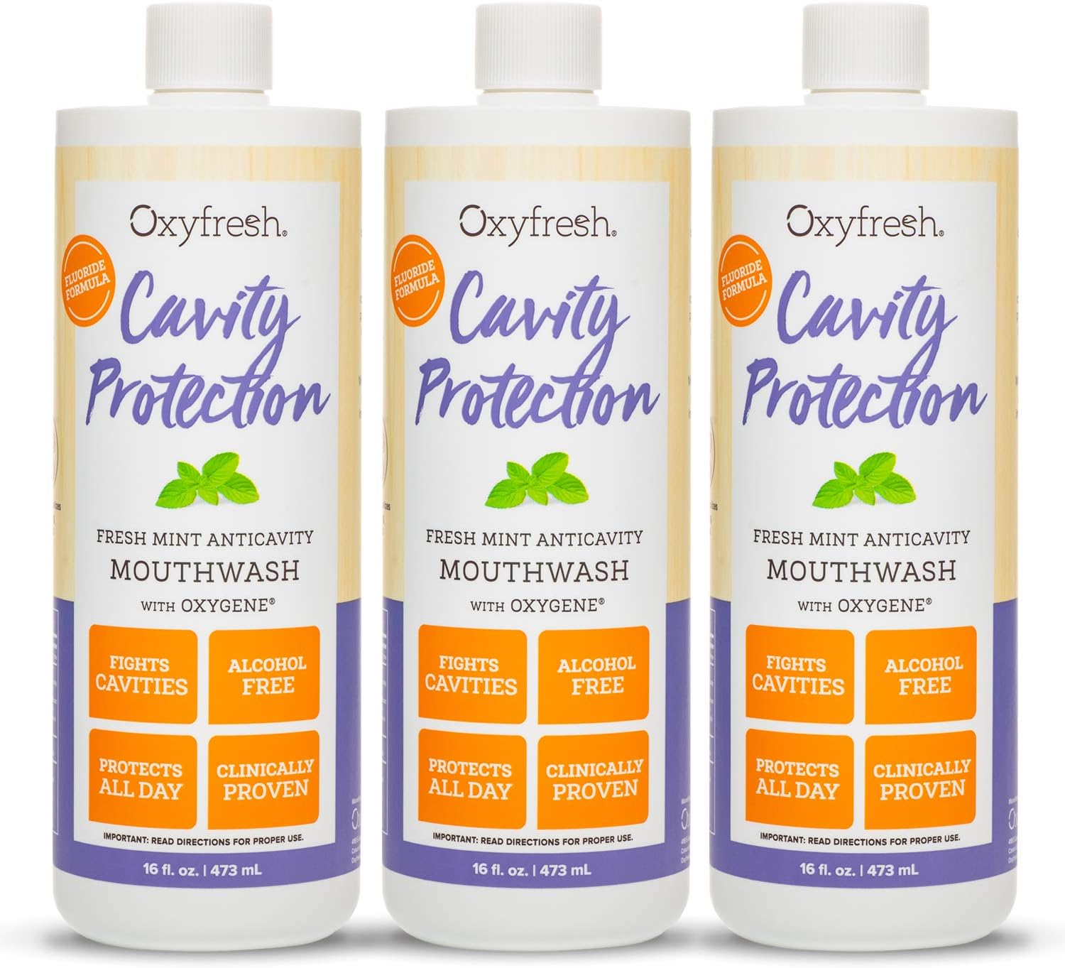 Oxyfresh Cavity Protection Fluoride Mouthwash for Fresh Breath