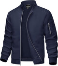 Men's Lightweight Bomber Jacket Windbreaker with 5 Pockets - Casual