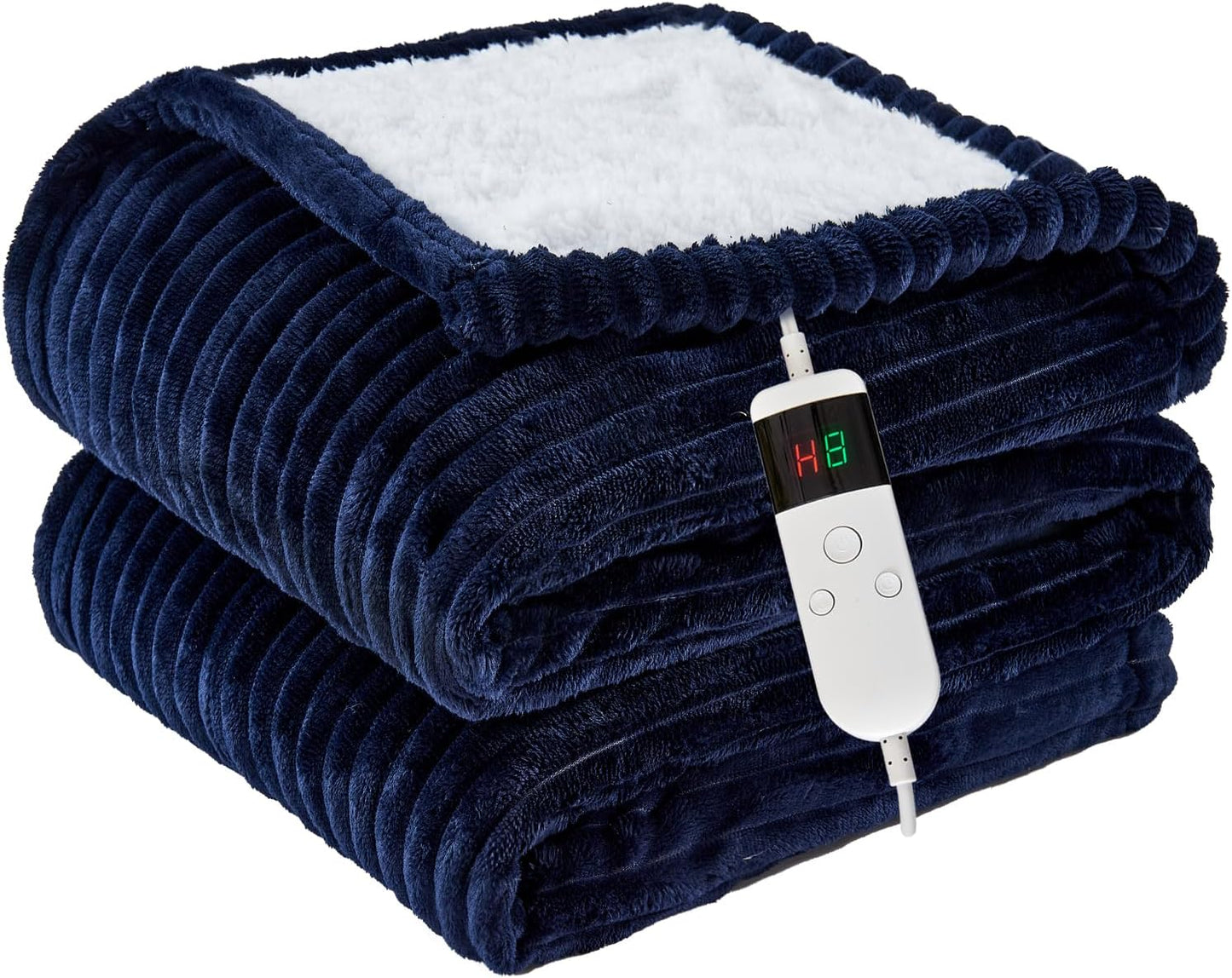 Heated Blanket Electric Throw with Fast Heating Levels and Safety