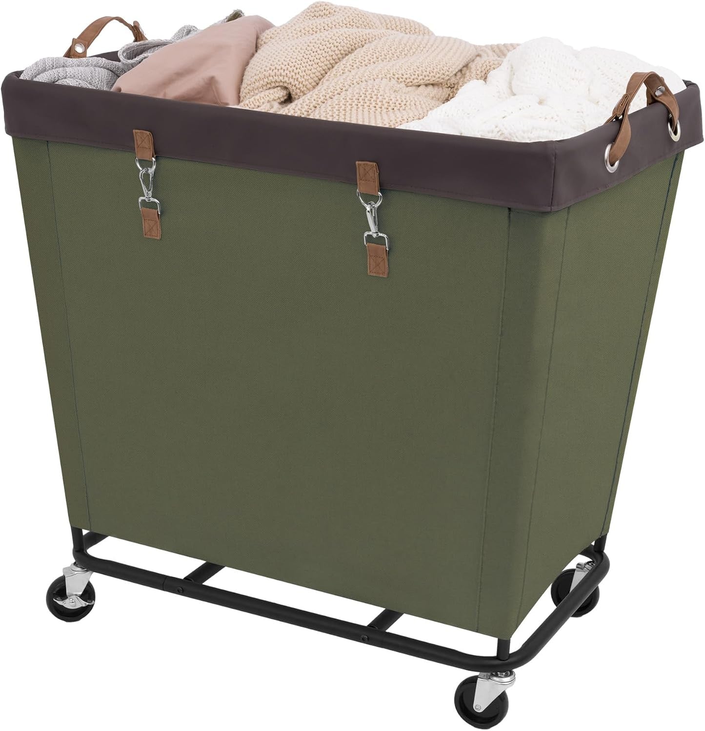 Extra Large Rolling Laundry Basket with Wheels for Easy Transport